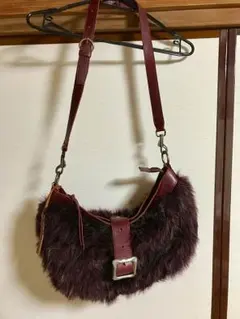 フェイクファーショルダーバッグ