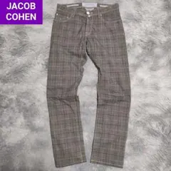JACOB COHEN 688 ヤコブコーエン　プレミアム チェックパンツ　麻混のサムネイル