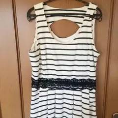 INGNI ボーダーレースワンピ