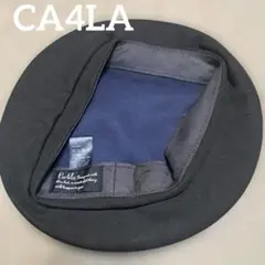 CA4LA　スエード調　ベレー帽　ブラック
