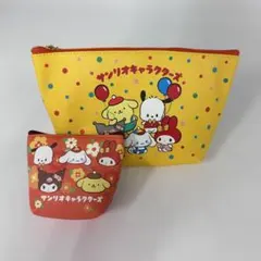サンリオキャラクターズ ポーチ 2個セット マイメロ ポムポムプリン シナモン