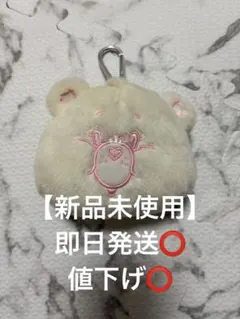 新品未使用 ケアベア 白 キーホルダー ポーチ