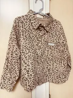 【アイモハ韓国子供服】レオパード柄　長袖シャツ110㎝