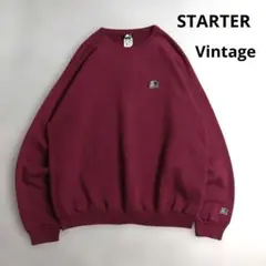 STARTER　スウェットトレーナー　刺繍ロゴ　ワインレッド　Vintage
