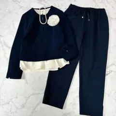 パンツセットアップ♡　PLST　ロペ　卒業式　入学式　セレモニー　ネイビー　M