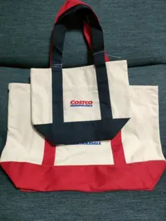 COSTCO　コストコ　キャンバストートバッグ　 2個セットのサムネイル