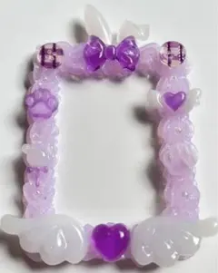 ホイップデコ　トレカケース　硬質カード　ケースデコ　紫