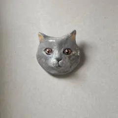 天然石 置物 猫 スーダン猫 オルゴナイト オブシディアン 黒猫 金箔