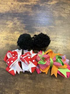 ミニー風 ヘアクリップ