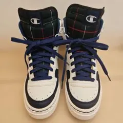 ★レア☆美品★Champion ハイカットスニーカー 23.5cm チェック柄のサムネイル