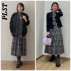 極美品✨23SS✨PLST 2wayボウタイワンピース ロングワンピース S