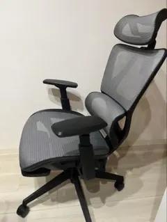 ☆引き取り限定☆ オフィスチェア メッシュ ヘッドレスト付 2脚セット 