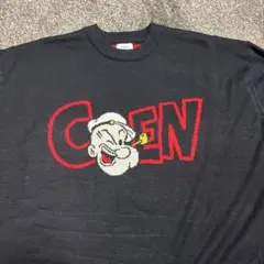 coen ポパイ コラボ ニット セーター ブラック