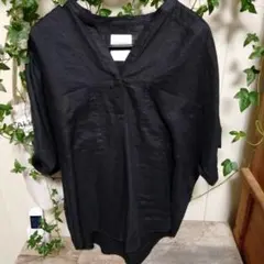 UNITEDARROWS　グリーンレーベルリラクシング　ブラック 半袖シャツ