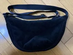 コーデュロイ ショルダーバッグ ブラック