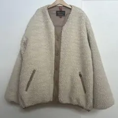 ALPHA INDUSTRIES フリースジャケット Mサイズ クリーム