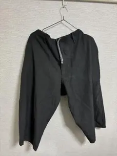 Y's ブラック ワイドパンツ ジッパー付き　ヨウジヤマモト
