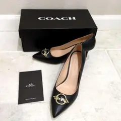 お値下❣️新品　COACH パンプス　黒　柔らかレザー コーチ COACH コーチ ローファー LEAH LOAFER リア CB990 レディース