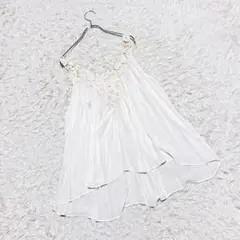 【ZARA BASIC】　レース切替キャミソール　（Ｓ）　シースルー　クロシェのサムネイル