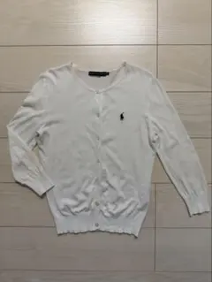 RALPH LAUREN 長袖 カーディガン ホワイト M