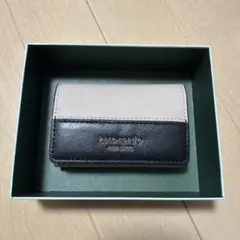 kate spade キーケース ベージュ/ブラック 箱付き