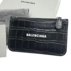 希少品 BALENCIAGA フラグメントケース クロコ グリーン B ゴールド 