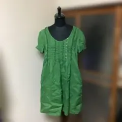 グリーン 半袖 チュニックのサムネイル