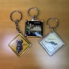 キーホルダー　3個セット　オーストラリア　コアラ　カンガルー　オペラハウス