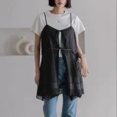 LOWRYS FARM 2WAY コットンレースミニワンピース