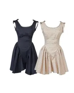 Juliet ribbon dot one-piece - メルカリ