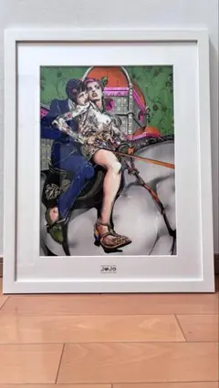 18日迄荒木飛呂彦 ジョジョ展複製原画 徐倫＆ブチャラティ ジョジョの奇妙な冒険 ジョジョの奇妙な冒険 複製原画 徐倫とブチャラティ グッチ