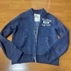 Hollister ネイビー ジップアップパーカー