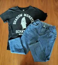 graniphモンスターTシャツ＆BREEZEクロップドデニム150セット