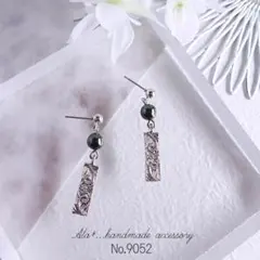 No.9052　ハワイアンジュエリー調×樹脂パール　ピアス/イヤリング