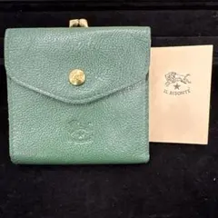 IL BISONTE 二つ折り財布 がま口 グリーン