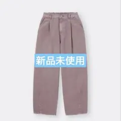 新品◆バレルレッグジーンズJR (大人＆子供) Lサイズ　160 パープル　GU