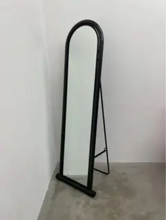 アーチ型スタンドミラー ブラック 奥行き48㎝ - メルカリ