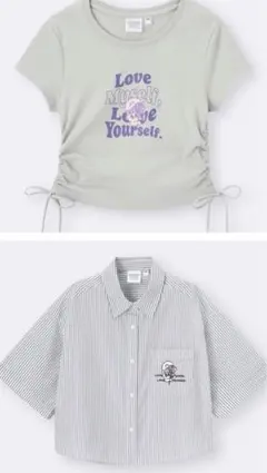 GU ESTHER BUNNY ルーシングT￤ストライプシャツ