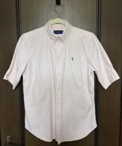 【美品】Ralph Lauren 半袖ストライプシャツ　ラルフローレン　正規品