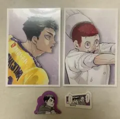 ☆ ハイキュー!!　思い出スナップフォト　フレークシール　牛島若利　天童覚　五色