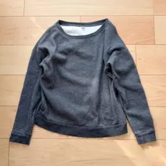 ユニクロ 裏起毛スエット S チャコールグレー トレーナー