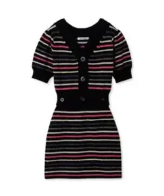 Snidel セパレートセットアップボーダーニットワンピース