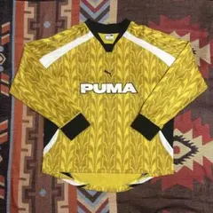 プーマ　サッカーシャツ　ロンt イエロー　黄色　長袖　ラグラン　ゲームシャツ