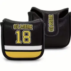 パターカバー マレット型 マグネット式 ブラック イエロー 刺繍デザイン