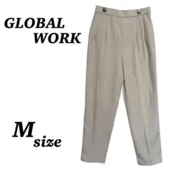 【GLOBAL WORK】テーパードパンツ　白　ホワイト　オフィス　フォーマル