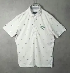 Callawayキャロウェイ メンズ ポロシャツ 総柄 オリンピック　Mサイズ