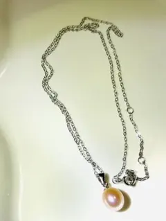 【G030】【本真珠】 天然淡水パール　ネックレス　S925