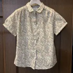 ハンドメイド✨リバティの半袖ブラウス フェリシテ緑 Lサイズ - メルカリ