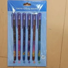 ディズニー メタリックゲルインキボールペン6本セット
