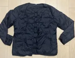 無印良品 ポケッタブルノーカラーダウンジャケット 軽量ダウン 撥水 黒